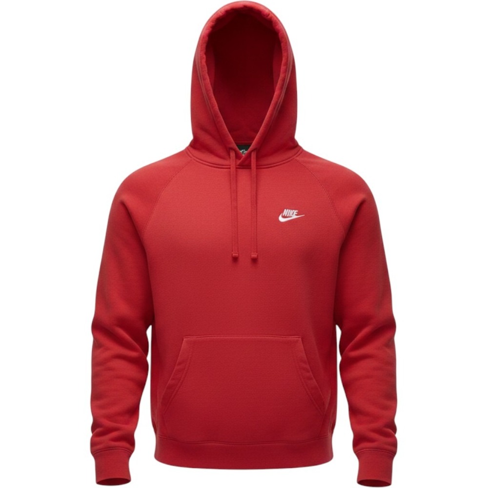 Nike Sportswear Club Fleece Pullover Hoodie Red BV2654-657 Mens Medium